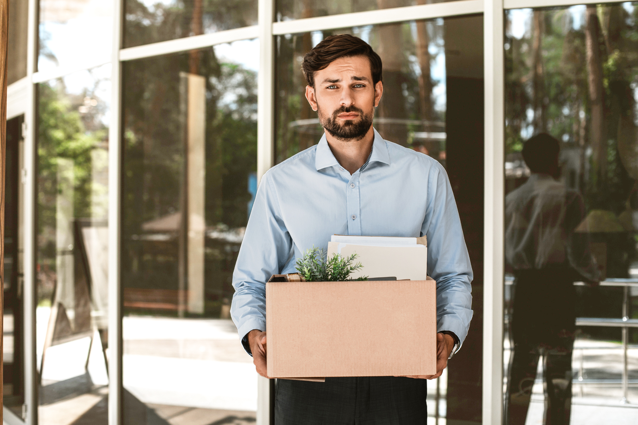 man holding a box