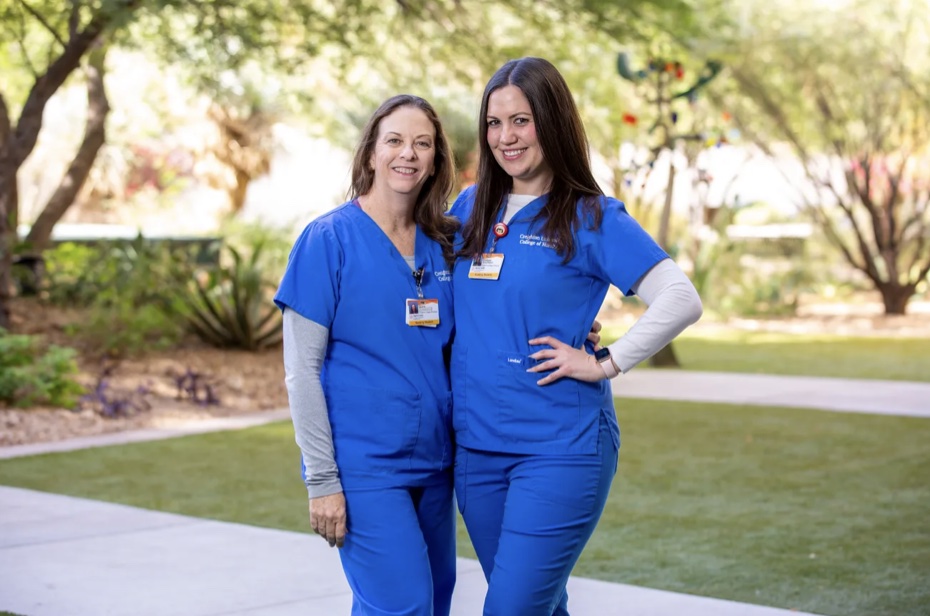 Two female Nursing students