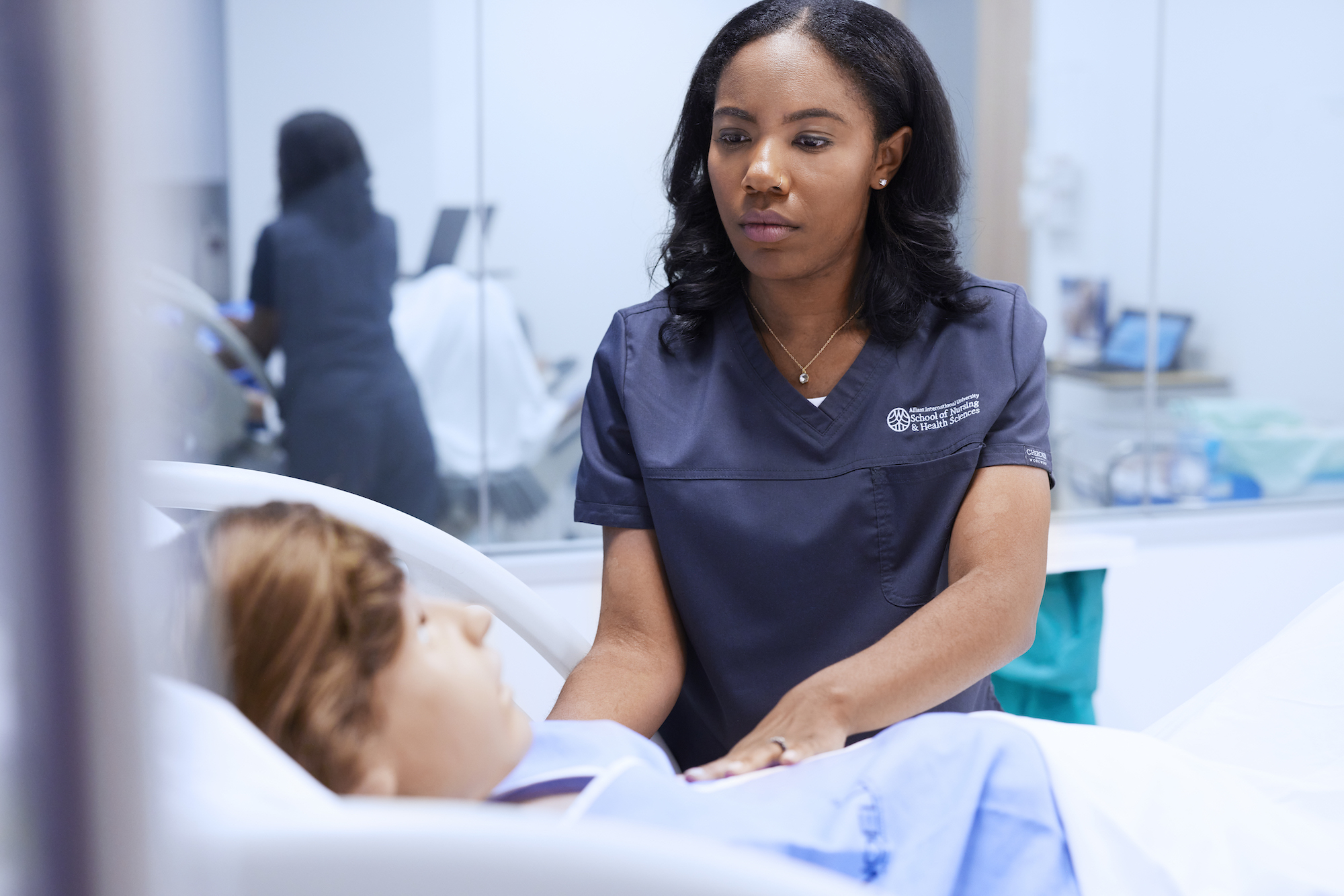 Alliant Nursing Student talking to Patient