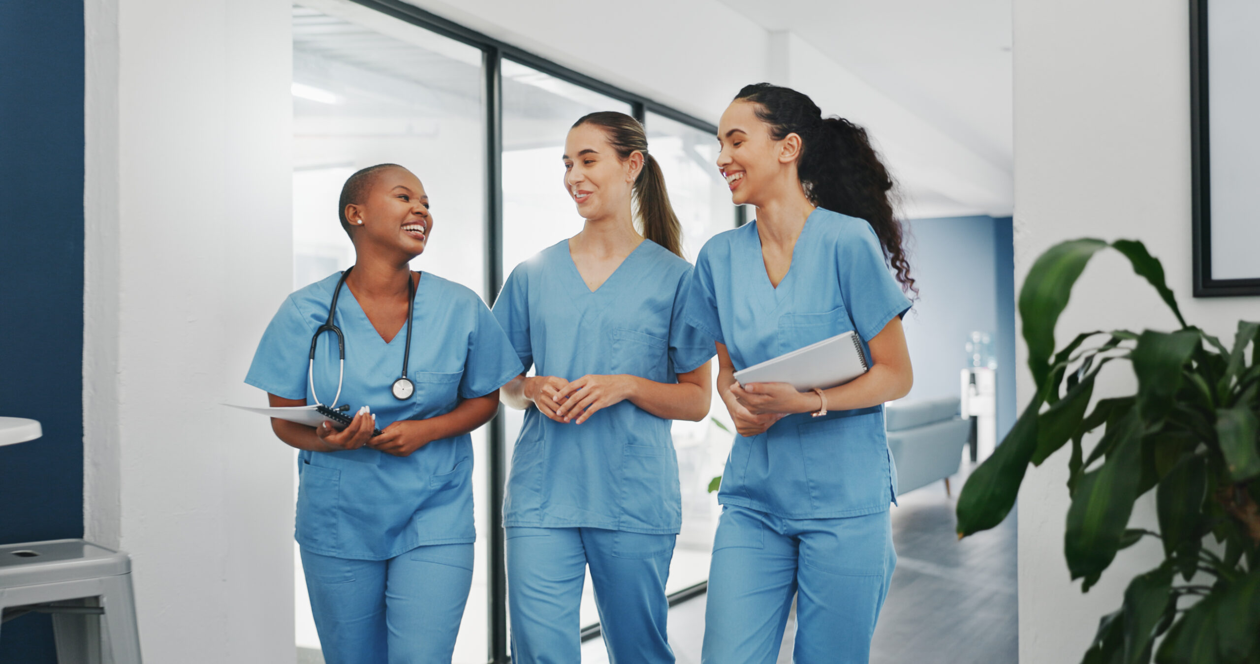nurses talking together