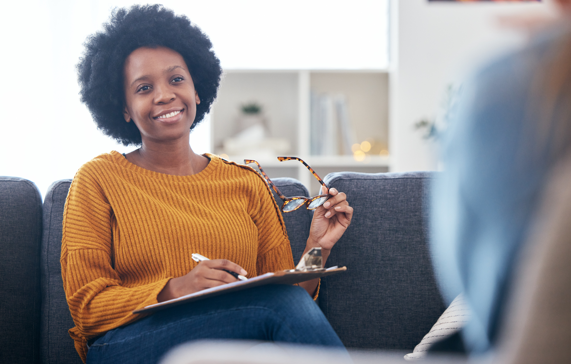 woman talking to a person