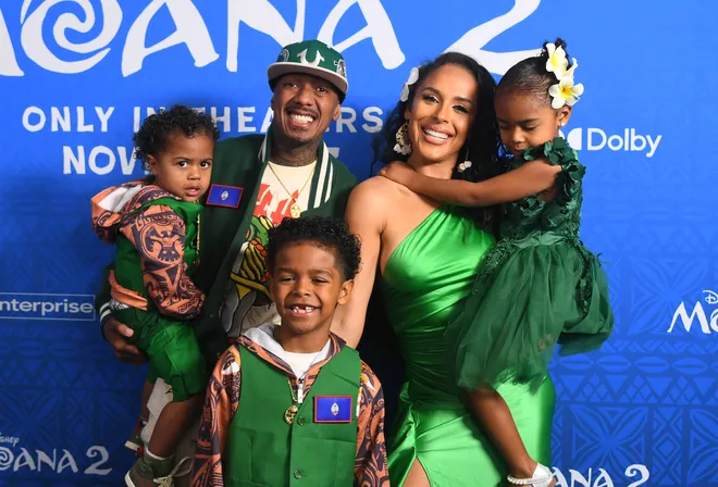 Brittany Bell and Nick Cannon with their children
